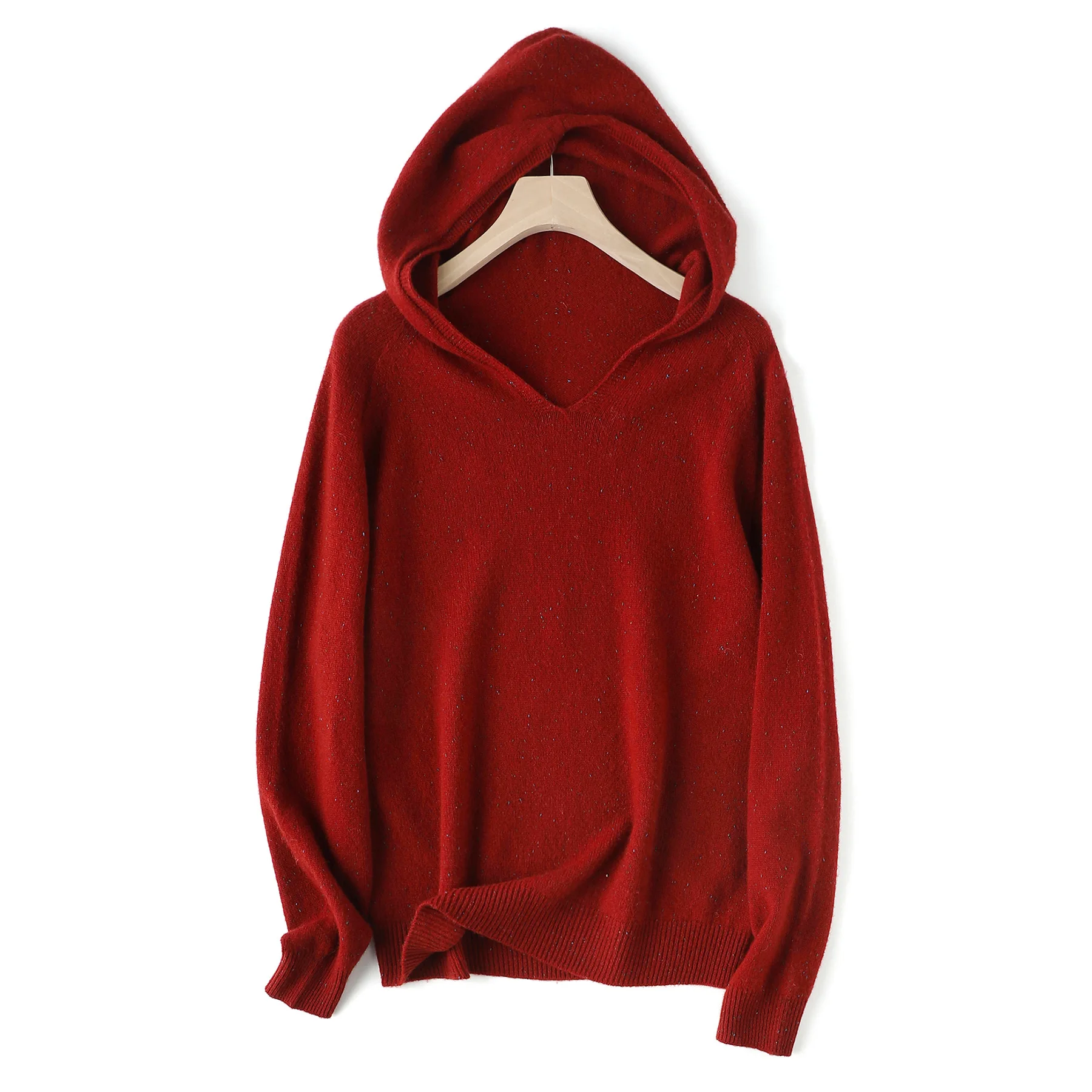 เสื้อสเวตเตอร์ขนแกะแท้ 100% รุ่น Winsleter ดีไซน์หรูหรา มีฮู้ด แขนยาว แฟชั่นผู้หญิง สไตล์ลำลอง ถักไร้รอยต่อ คอลเลคชั่นฤดูใบไม้ร่วง 2025 รุ่น T5O805CC