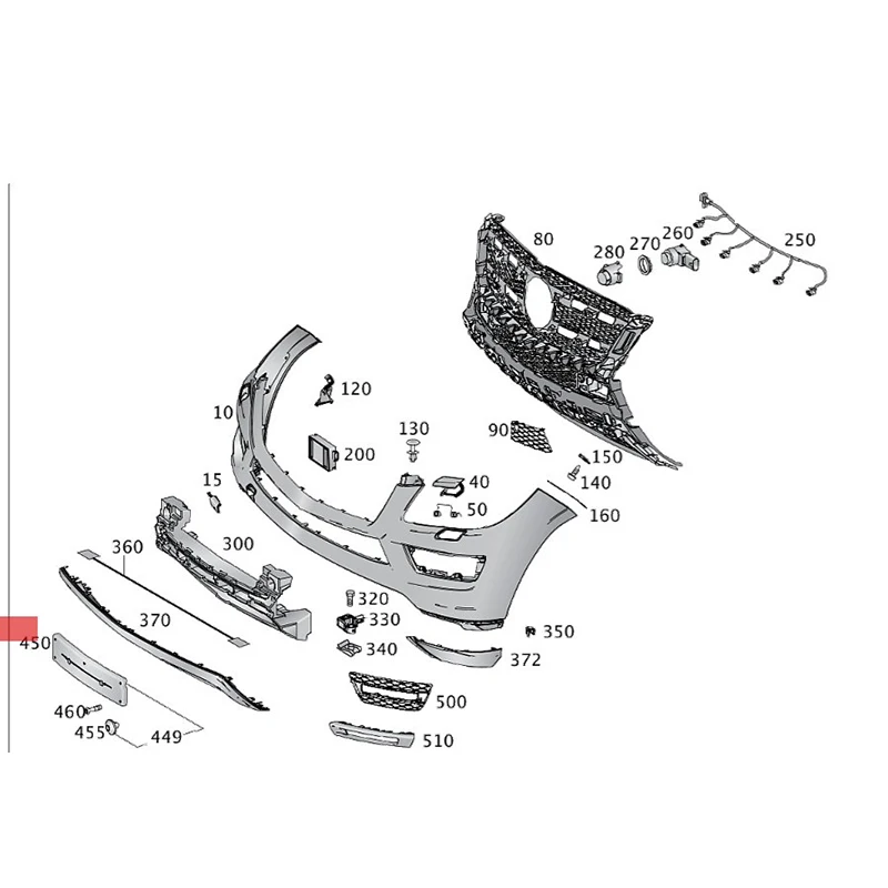 W166 GLS 350 400 450 A1668851281 A2928802244 A1668850481