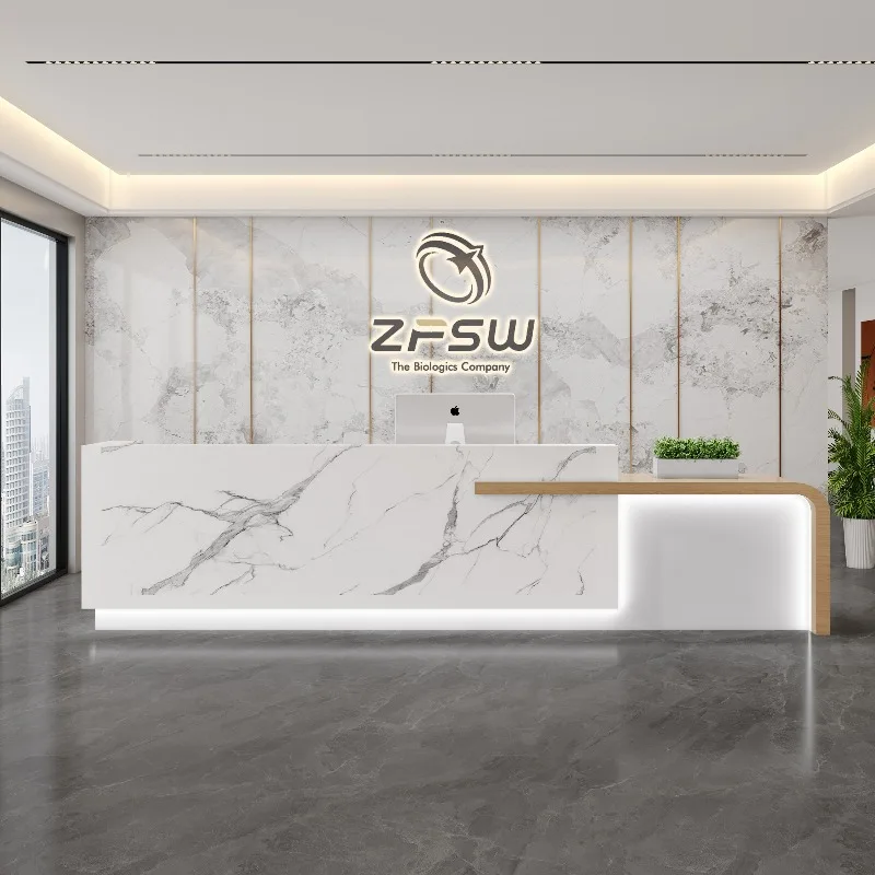 

High Quality Welcome Desks Stands Promotion Design Adult Modern Customer Salon Desks Store Display Commericial Bureau Furniture