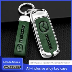 Zinc Alloy Car Key Holder for Mazda Axela Atenza 3 2 6 CX3 CX5 CX30 CX8 CX9 MX5 RX7 RX8 SKYACTIV Remote Protector Car Key Cover