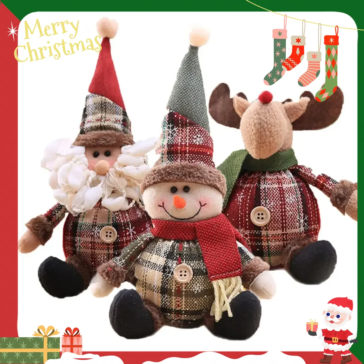 New Christmas Santa Doll Merry Christmas Decorations For Home Table Xmas Ornaments Navidad Natal Noel New Year Decor 2025 Gifts