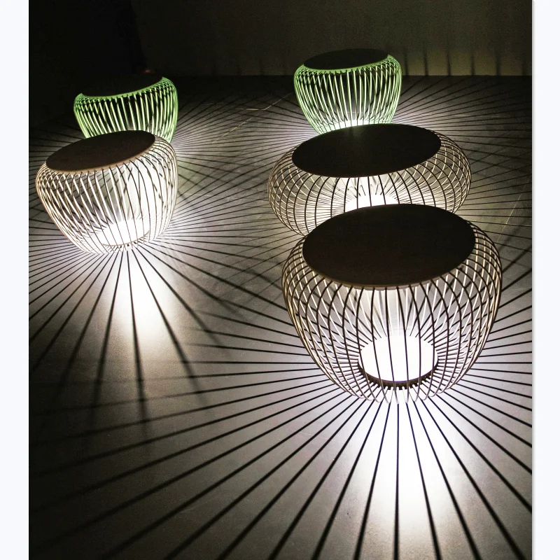 

Outdoor Garden City Square Friendly Beautiful Landscape Street LED Luminous Chair Stool