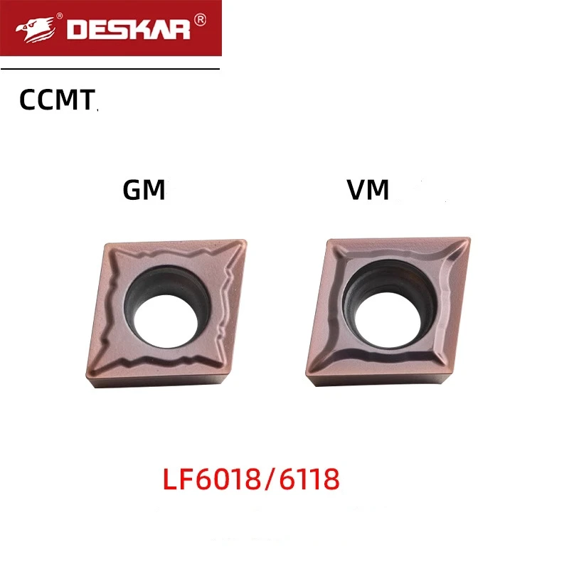 

10pcs Deskar Ccmt060204 Ccmt060208 Ccmt09t304 Ccmt09t308 Ccmt120404 Ccmt120408 Lf6118 Turning Inserts Lathe Cutter