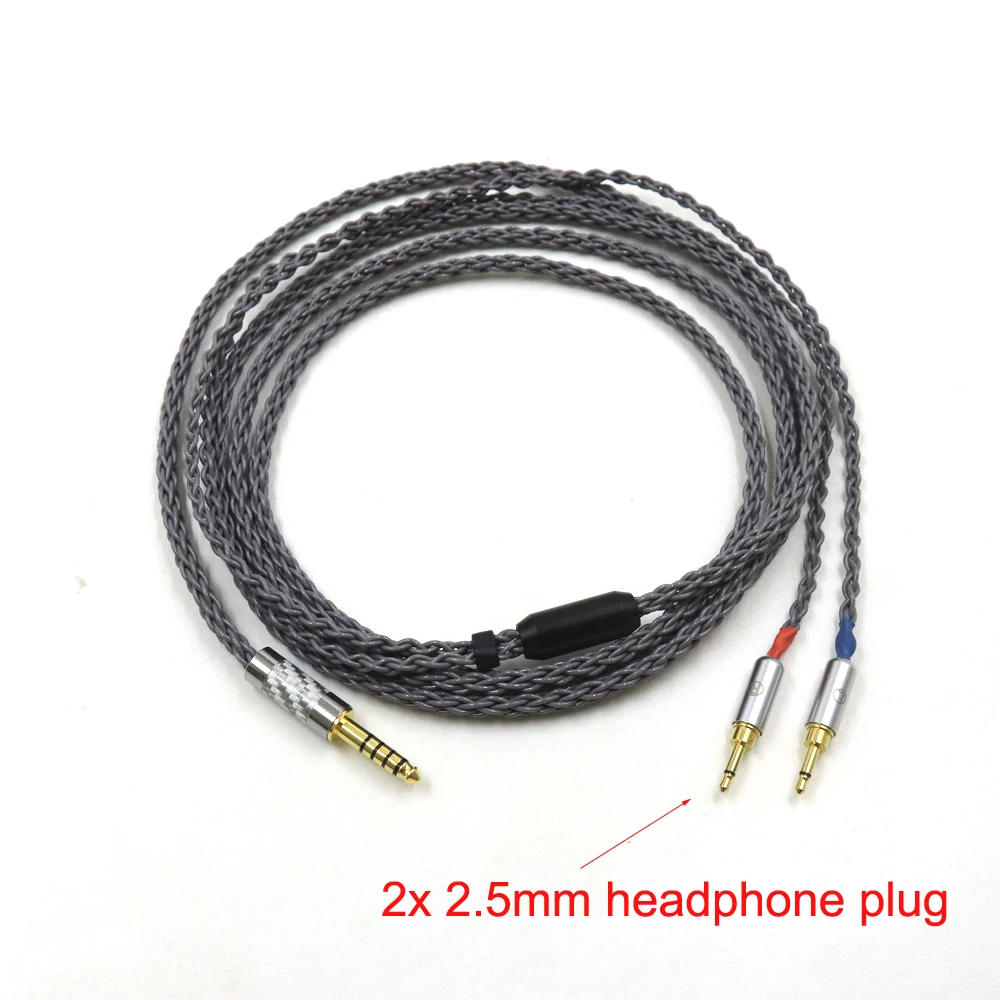 

HIFI 4.4/3.5/2.5mm Balanced 8 Core Silver Plated Headphone Upgrade Cable for HE1000 HE400S HE560 Oppo PM-1 PM-2