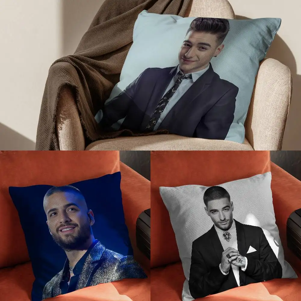 

S-Singer M-Maluma Pillow Case Pillowcase For Car Pillows 60x60 Cushions Luxury Double Sided Cover Home And Decoration Sofa 30x3