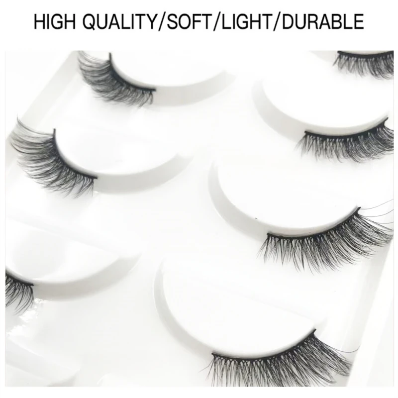 Short Half Tapered style Eyelashes Comfort 3d Corner Lashes With Custom Eyelash Packaging