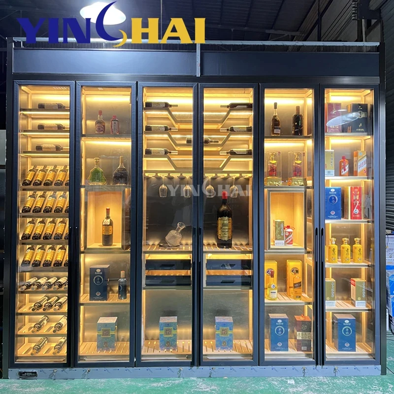 custom.High Quality Custom Constant-Temperature Dual-Zone Stainless Steel Wine Cabinet Adjustable Thermostat Househ