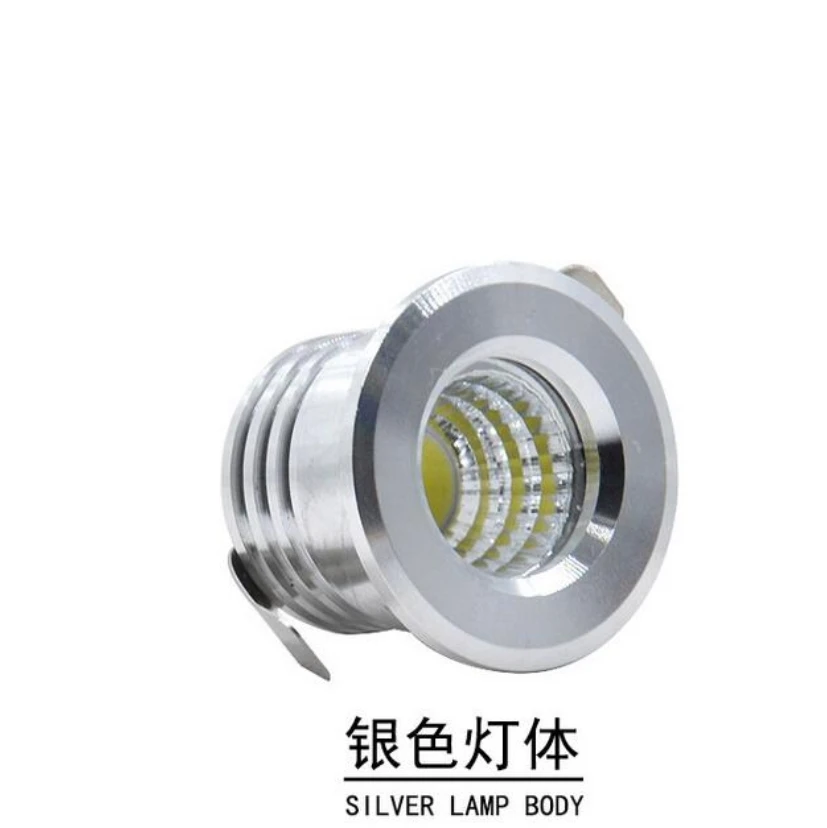 Silvery/Black/White/Golden Mini LED COB Downlights 3W 12V 24V AC110V 220V Jewelry Display Ceiling Recessed Cabinet Spot Lamp