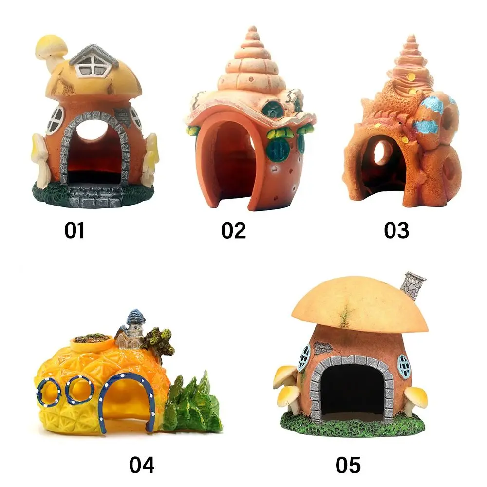 Conch House Aquarium Accessories Fish Tank Ornament Fish Tank Decor Figures Fish Shrimp Hiding Cave Aquarium Landscaping Decor