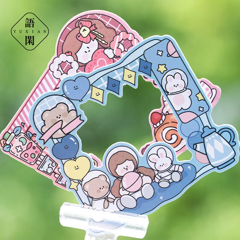 15pcs/bag Photo Frame Sticker Package Ago's Assembly Day Series Cute Hand Account Material Decorative Stickers