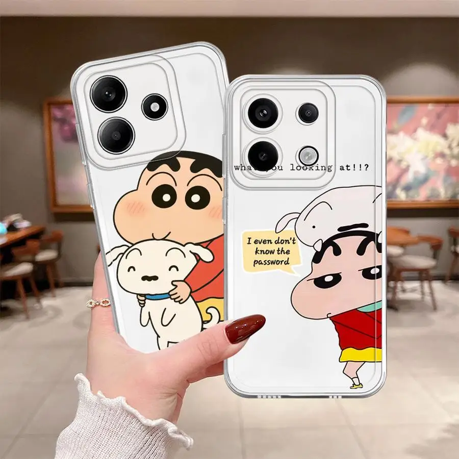 Funda para Xiaomi Poco X3 NFC X3 Pro, funda suave para teléfono, crayones Shin-chans, bonita