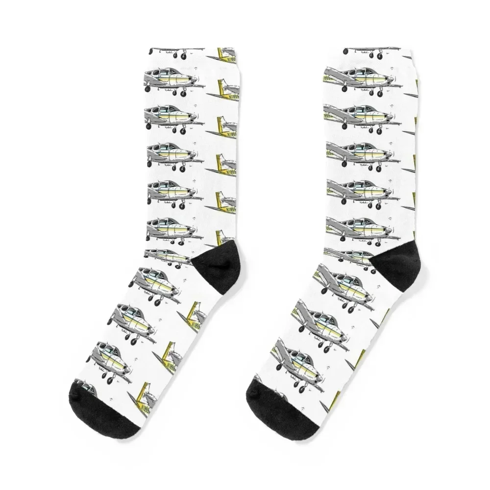 

Beechcraft Musketeer N18990 Socks Antiskid soccer luxury Christmas gym Socks Women Men's