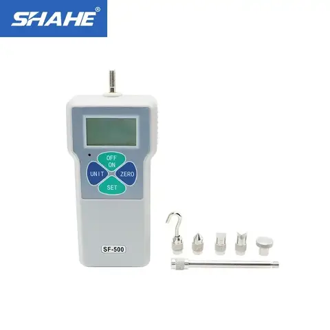 SHAHE 디지털 푸시 풀 포스 게이지 휴대용 동력계 포스 테스터 미터 100N/200N /300N/500N 측정 장비