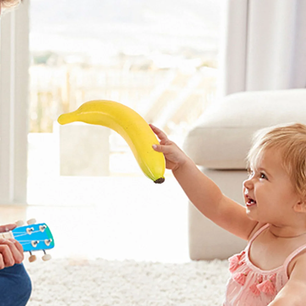 4pcs Simulated Banana Models Artificial Fruit Decor For Home Restaurant Photography Props Fake Banana Ornament Simulation Fruit