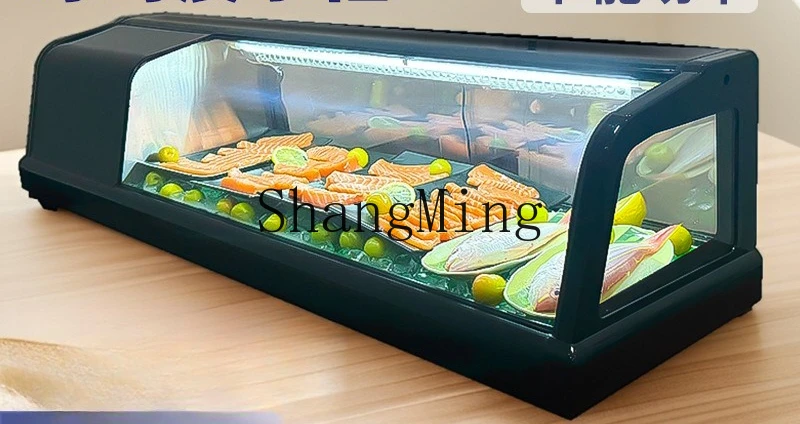 ZYY salmon sushi refrigerated fresh-keeping cabinet desktop direct cooling single-layer fresh-keeping commercial freezer