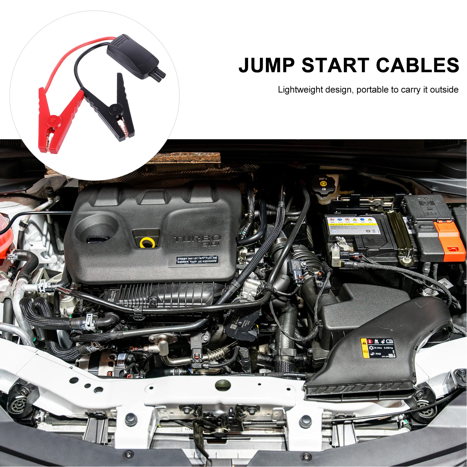 

Car Jumper Cables Heavy Duty Portable Quick Connect Emergency Truck ABS Material Suitable Startup Change