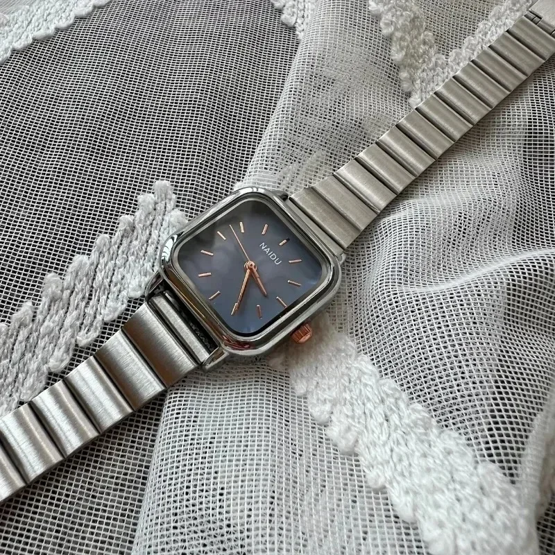 Brand Women Quartz Watch Square Dial Stainless Steel Adjustable Strap Fashion Luxury Gift Wristwatch Dropshipping Relojes Mujer