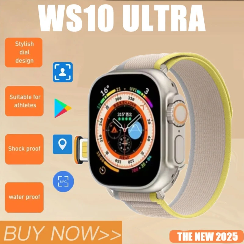 

WS10 ultra SmartWatch предлагает 4G5G Andorid 90 800 Вт камера WIFI GPS Положение HR Google Player Приложение Загрузка S10 Ultra Smart Watch