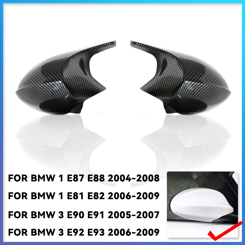 E90 E91 Zwart M3 Stijl Cover E81 E82 E87 E88 voor BMW 1 3 Serie E92 E93 Koolstofvezel M Look Achteruitkijkspiegel Cap Auto Accessoires