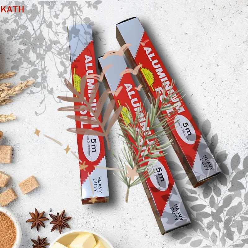 Disposable Aluminum Foil Paper, Thickened Non-Stick Heat-Resistant Baking Paper in 3/5/10/20m Rolls