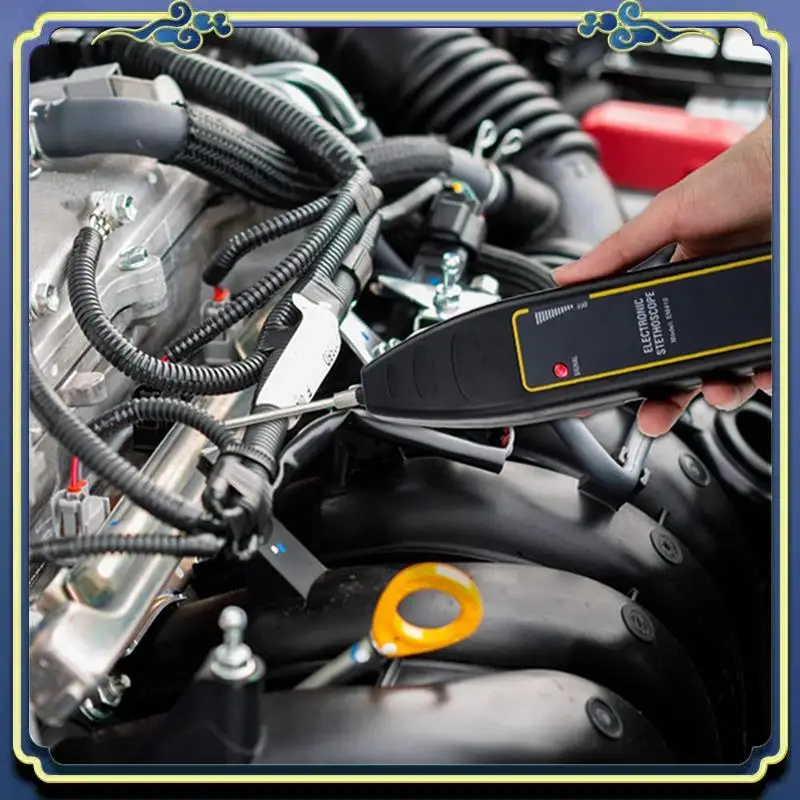 AU16-Car Electronic Stethoscope Sound Diagnostic Equipment Engine Repair Tool Abnormal Sound Detector Car Noise Finder EM410