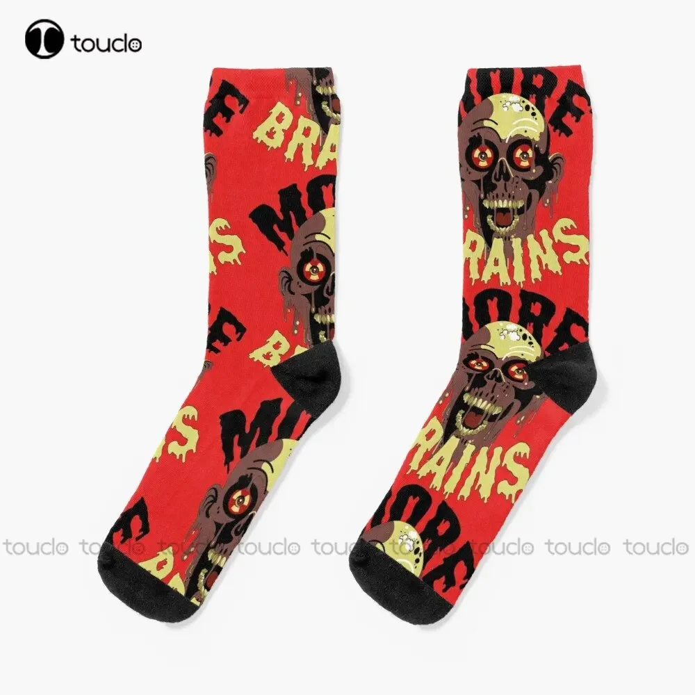 Tarman - More Brains - Return Of The Living Dead Fan Artwork Socks Soft Socks 360° Digital Printing Custom Gift Streetwear Funny