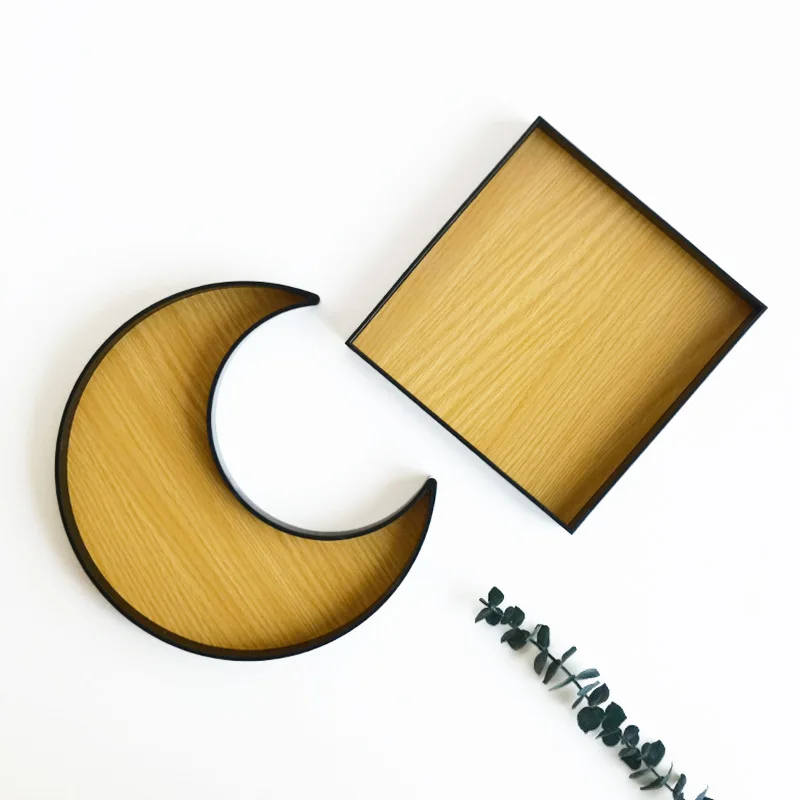 Entrance Hall Room Circular Square Trays. Water Cup ,aroma Diffusers Hair Ties Miscellaneous Items Storage Box, Moon-shaped Tray