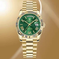 PAGANI DESIGN 2025 oro nuevo verde 40MM fecha semana relojes para hombres reloj automático hombres AR cristal de zafiro NH36A reloj de pulsera mecánico