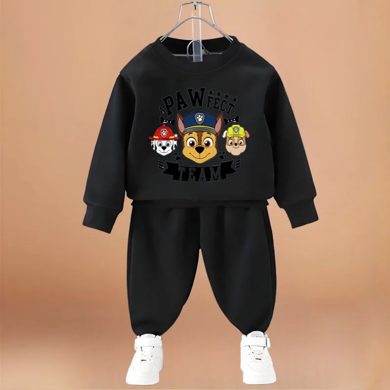 PAW Patrol Kinder Mode Outdoor Sweatshirt-Sets Jungen Herbst Casual Langarm Pullover und Hose Zweiteilige Sets – Detail 7