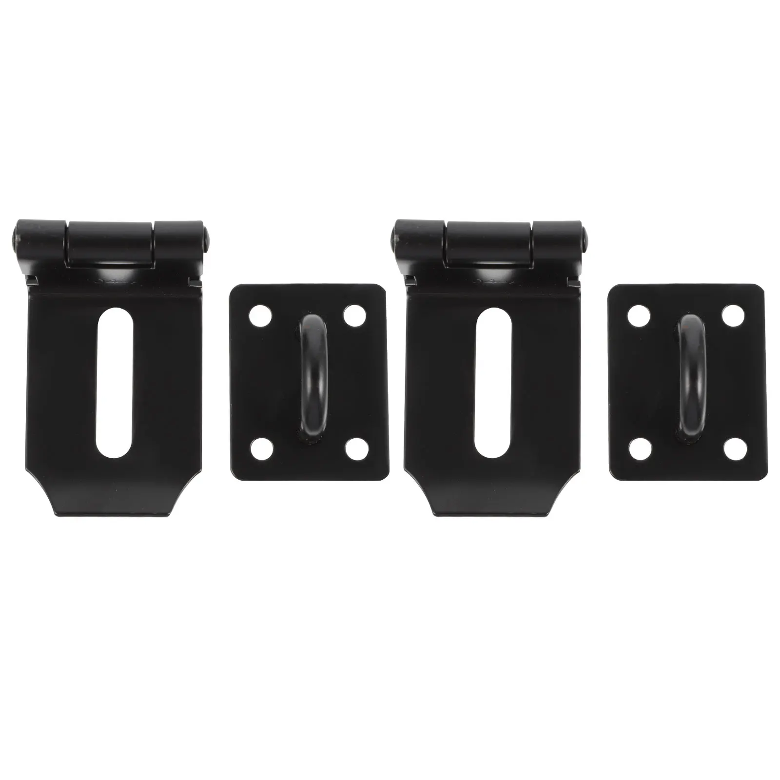 

2pcs Door Hasp Lock 90Degrees Padlock Clasp Stainless Steel Furniture Cabinet Gate Window Hardware Security Buckle Latch