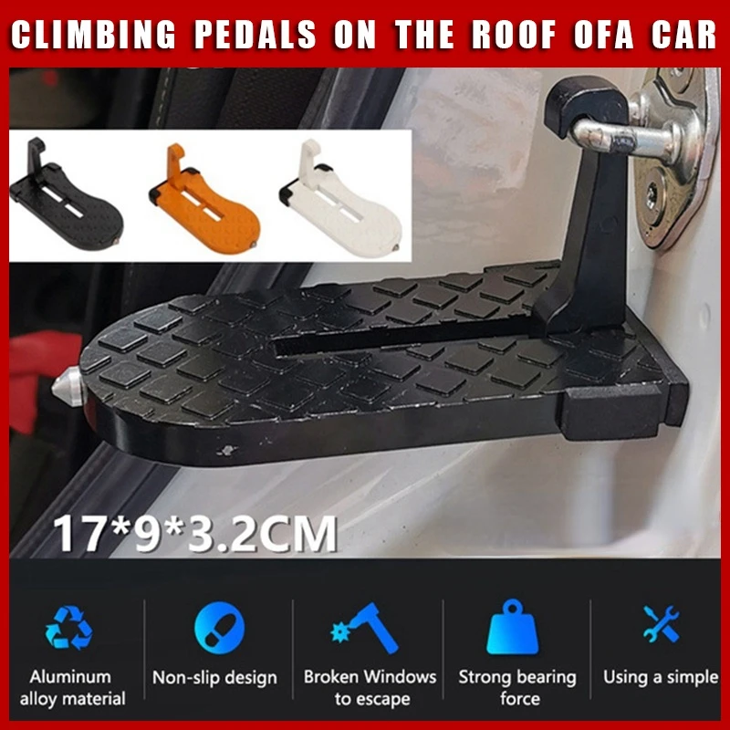 

Foldable Car Roof Rack Step Car Door Step Multifunction Universal Latch Hook Foot Pedal Aluminium Alloy Safety car accessories