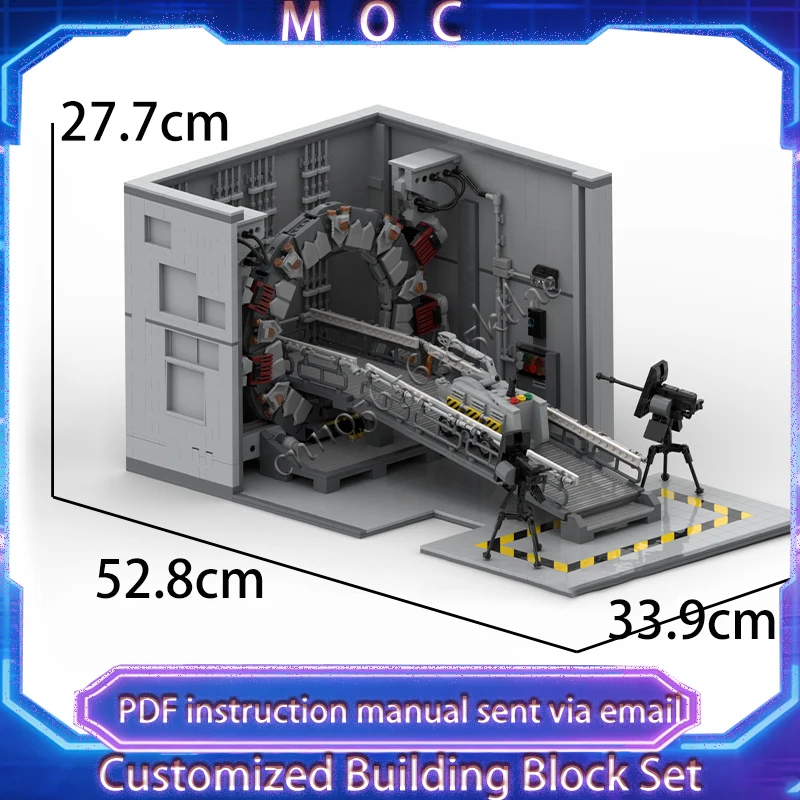 3764 PCS Walking Combat Mecha Space Portal Diorama with Exploration Robot Building Block Model Boy Toy Christmas Customized Gift