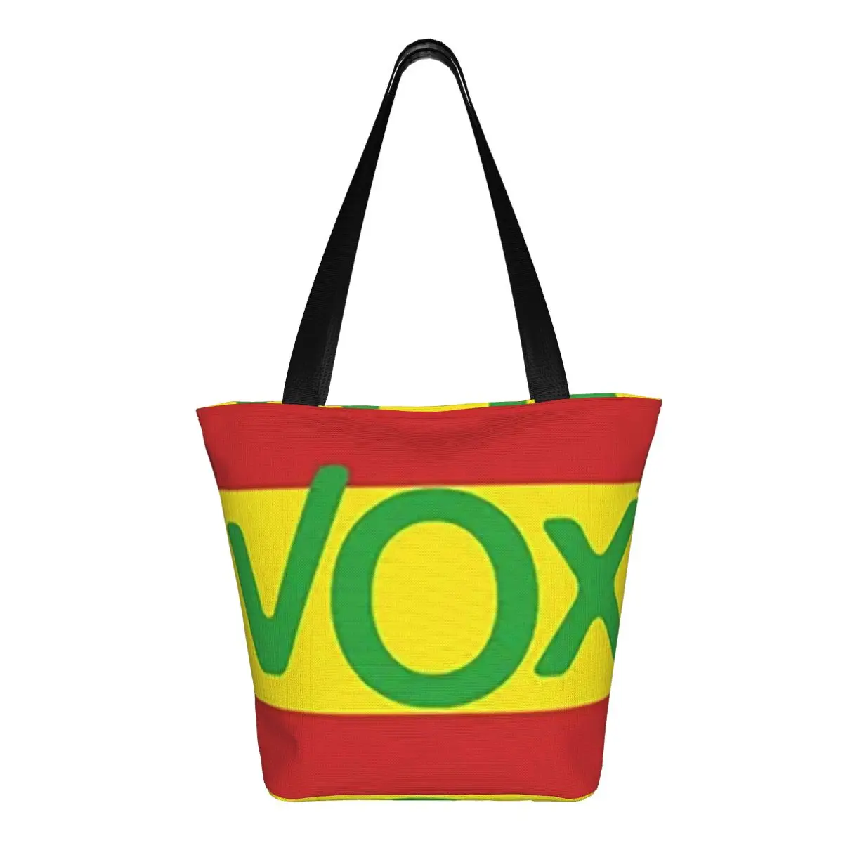 espana-vox-logotipo-espanha-festa-politica-espanhol-sacola-de-compras-lona-grande-capacidade-sacos-ombro-shopper-bolsa-de-mercearia