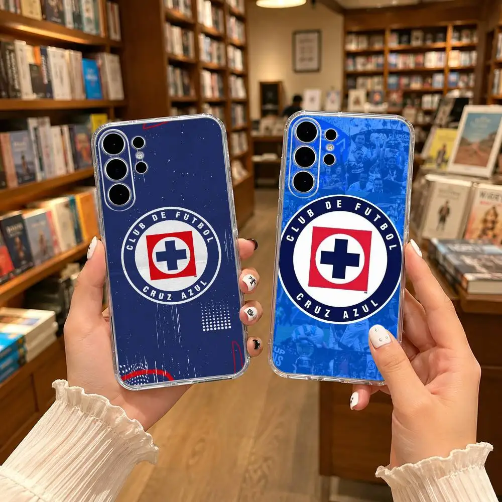 Club Social C-Cruz Azul Transparent phone Case For Samsung S25,24,21,22,21,20,10,S9Ultra,Plus,Fe,Lite