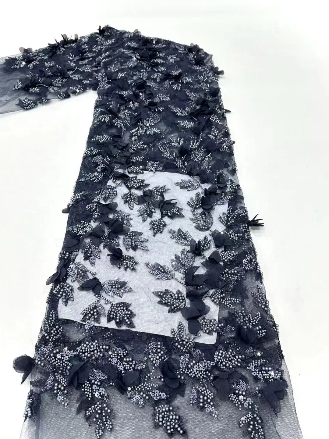 2024 Latest African Guipure Cord Sequins Lace Fabric 2024 Hight Quality Nigerian Water Souble Lace Fabric For Women Party Dress