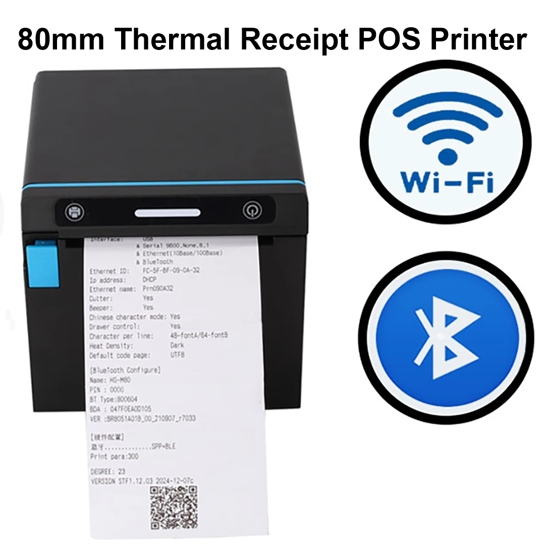 80mm Thermal Receipt Printer For Uber Eats Doordash And Skip Perfect For Busy Cafes Restaurants And Food Trucks Connect 7 Tablet