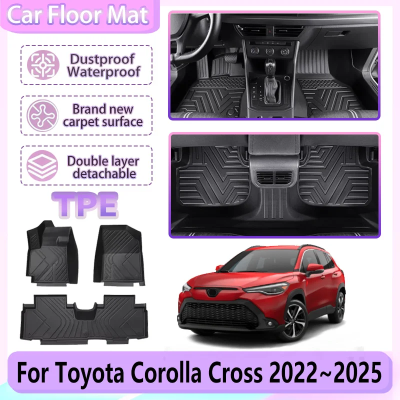 

LHD TPE Car Floor Mat For Toyota Corolla Cross Accessories 2022 2023 2024 2025 Dirt-resistant Anti-dirty Custom Liner Foot Pads