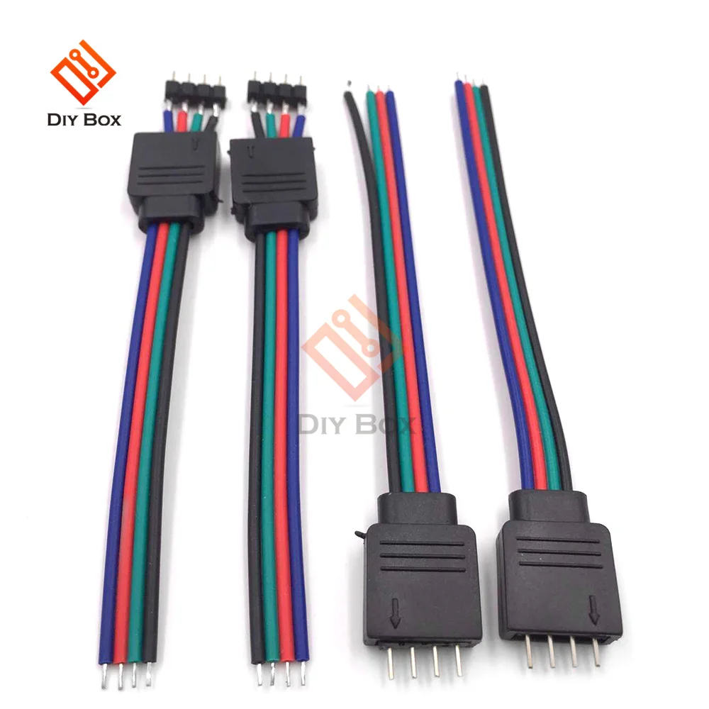 5 Stück Stecker-Buchse 4-Pin LED-Streifenlicht-Kabelverbinder Adapterkabel RGB RGBW Lampenband RGB RGBW Controller-Verbindung – Detail 12