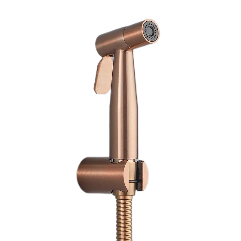 Toilet Bidet Sprayer & Hose & Support Set Brushed Gold Handheld Bidet Tap Shower Head, Rose Gold, Gun Metal Grey Shattf