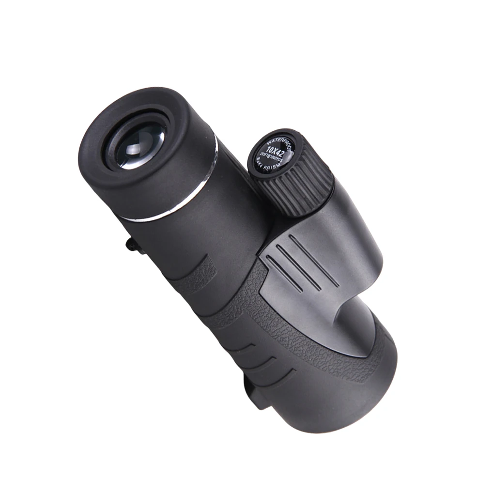 Monocular ajustable para senderismo con perilla para adultos y niños, telescopio de mano 10x42, equipo para exteriores, regalo de cumpleaños