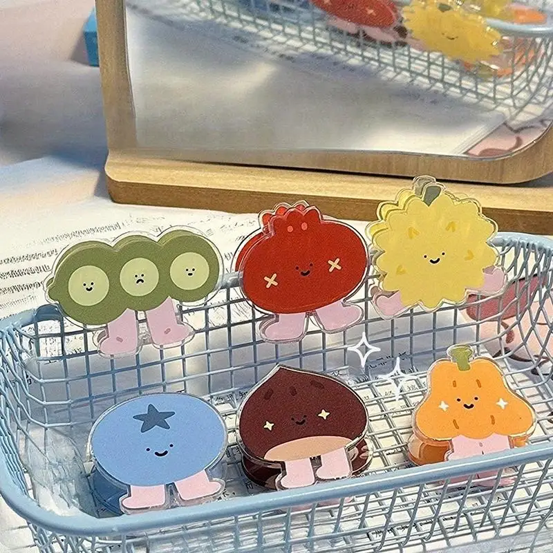 Multi Purpose Cute Fruit Vegetable Bag Sealer Clips 7-11 Pcs Anti Odor Leakproof for Snack Food Kitchen Storage view 4