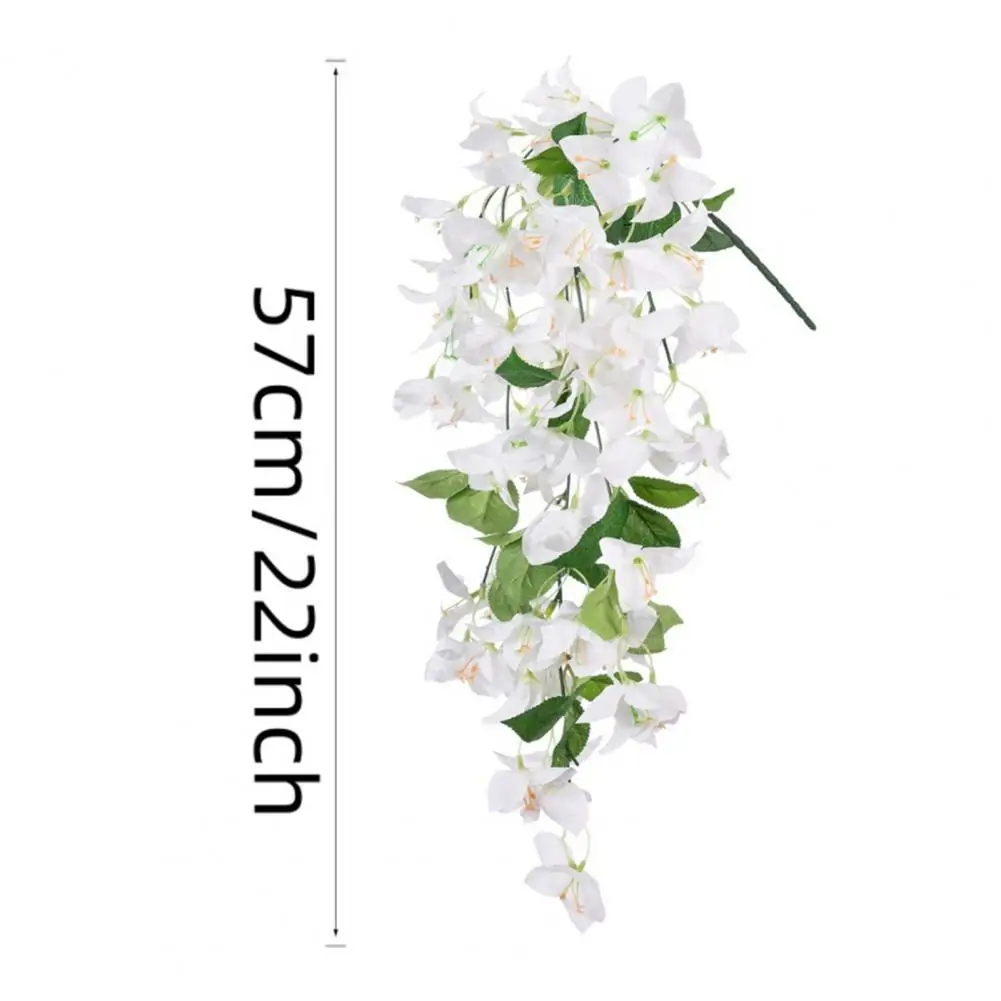 

2Pcs 57cm Hanging Artificial Bougainvillea Speetabilis Fake Flower Wedding Party Indoor Outdoor Garden Yard Faux Bloom Decor