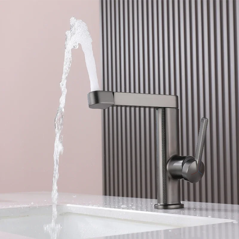 

Washbasin faucet copper hot and cold bathroom washbasin washbasin basin can be rotated upwelling faucet