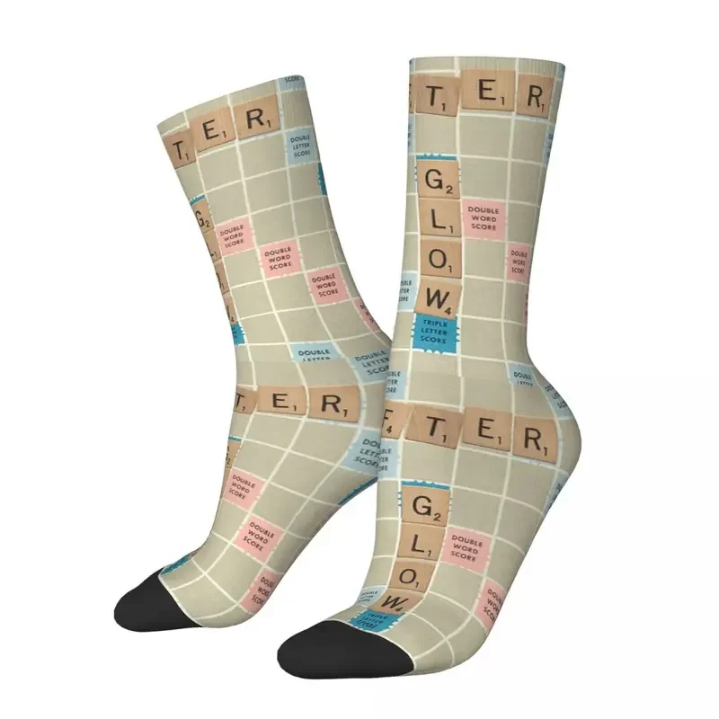 Y2k Afterglow Scrabble Harajuku super weiche Strümpfe ganzjährig lange Socken Zubehör für Herren Frauen Geburtstags geschenk