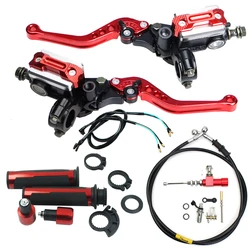 Universal Motorcycle Hydraulic Clutch Kit Brake Levers Master Cylinder Reservoir With Grip Brake Hose for Motocross Vento Pulsar