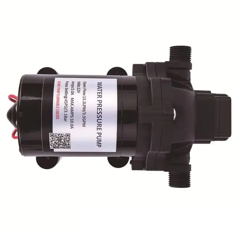 SOVOFLO KDP-33 Electric Diaphragm Pump 12V 24V DC RV Pump 10.6-15LPM High Pressure Water Pump 45PSI for Water Delivery and Spray