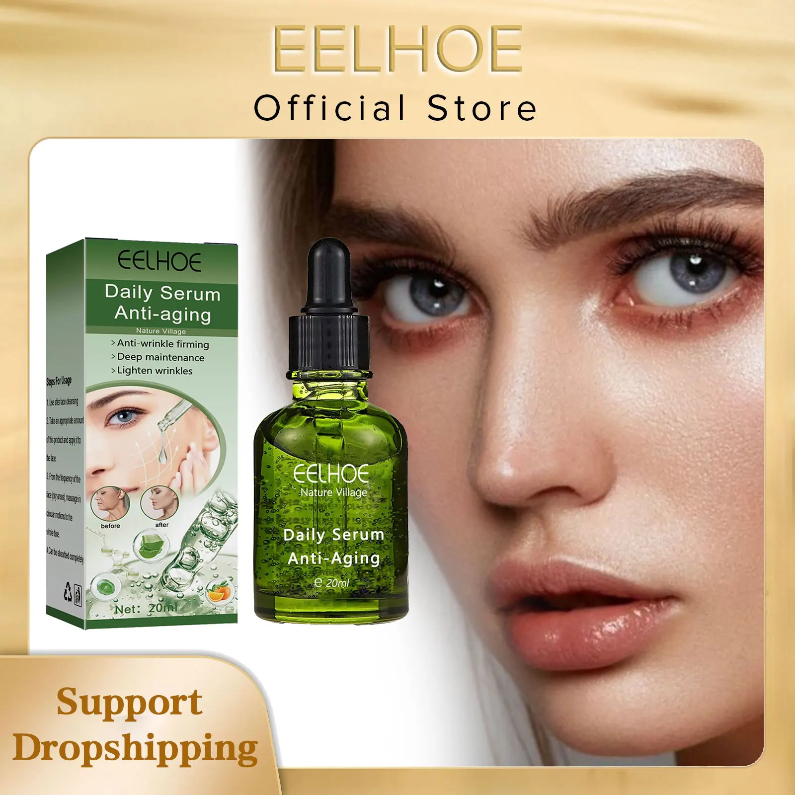 EELHOE Aloe Vera Serum Face Rejuvenation Lift Skin Tightening Aloe Vera for Face Firming Products Repair Vitamin C Facial Serum