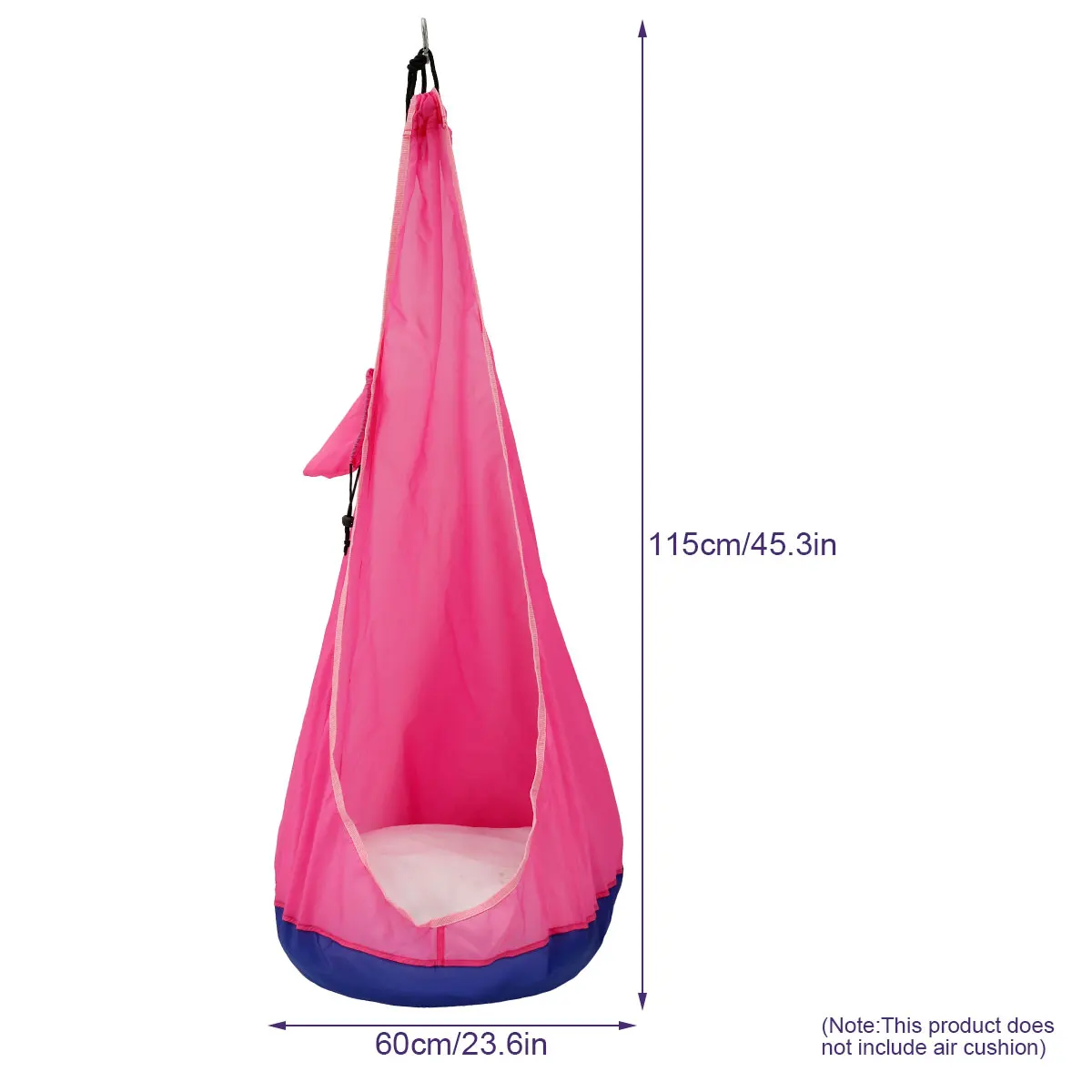 Kids Pod Swing Seat Portable Parachute Cloth Swing Bed Courtyard Living Room Leisure Bag Hanging Chair Swing Indoor Outdoor