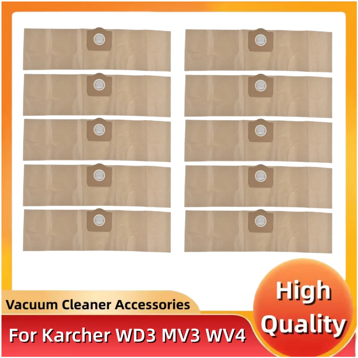 Dust Bags for Karcher WD3 MV3 WV4 WD3200 SE4002 A2200 Vacuum Cleaner Dust Filter Paper Bag Replacement Accessories Parts