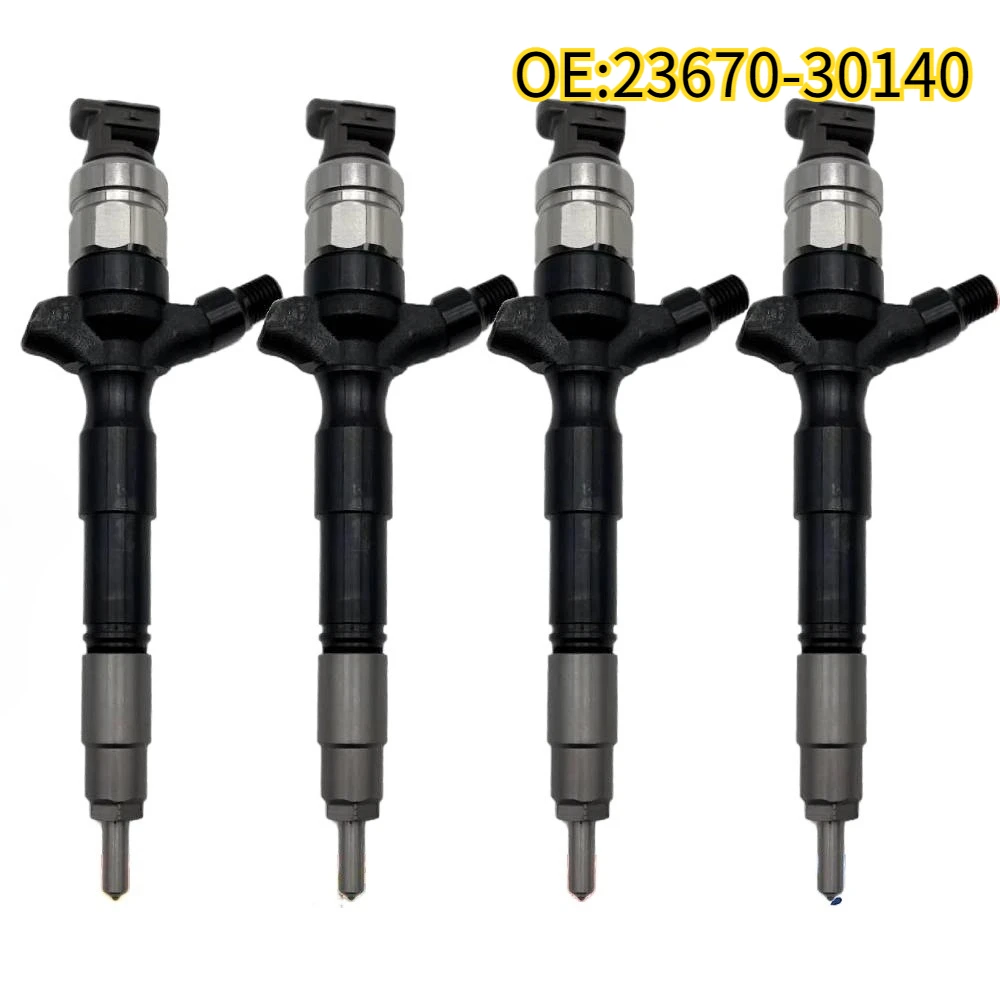 

High quality New For 4PCS 23670-30140 DIESEL FUEL INJECTOR SET TOYOTA HILUX KUN26R 1KD-FTV 2009